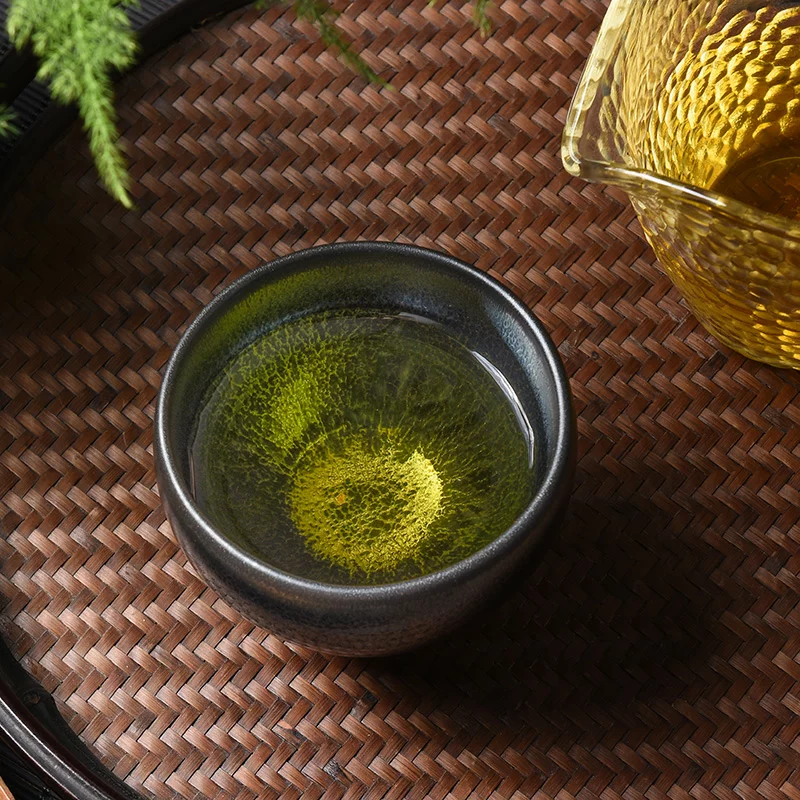建陽名家李高泉手作藍麒麟建盞茶杯主人杯家用麒麟建盞品茗杯茶碗